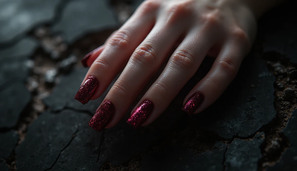  Burgundy Crackle Opulence