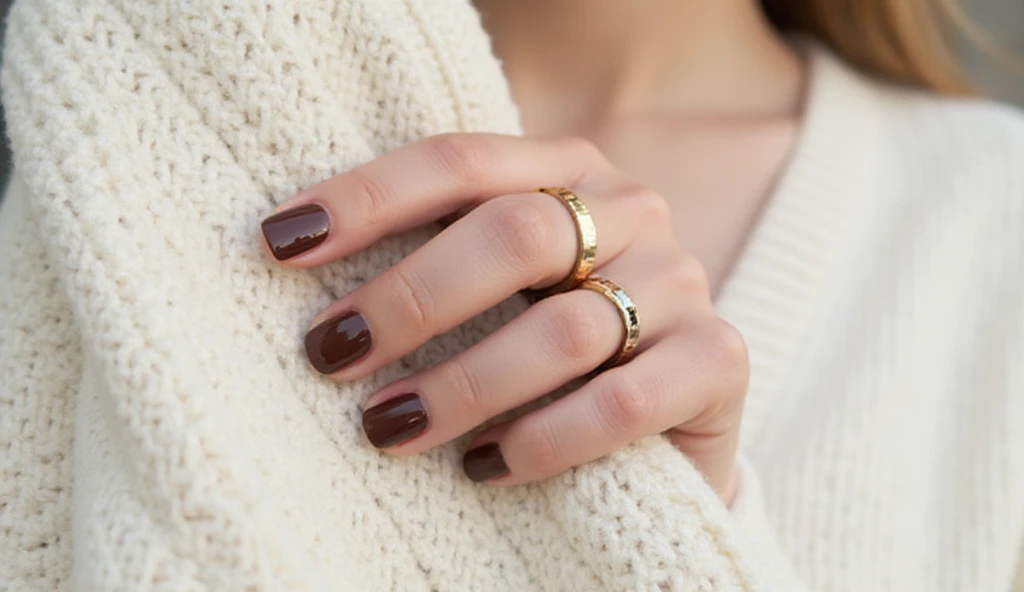 Chocolate Brown Nails