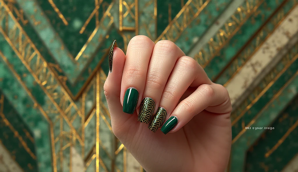 Emerald Chevron Chic