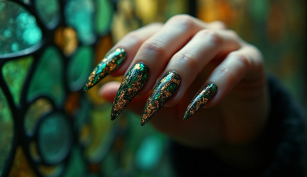 Emerald Stained Glass Art