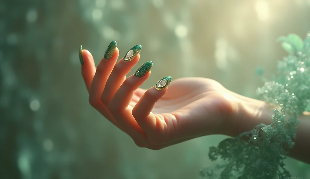 Emerald Teardrop Negative Space