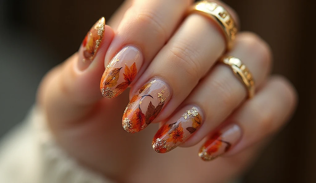 Fall Botanical Nails