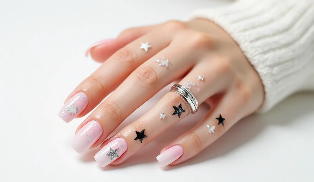 Fun Short Star Nails