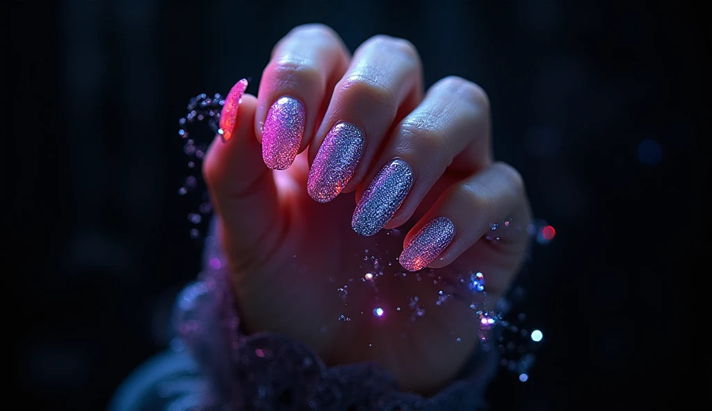 Hot Stripe Glitter Fade