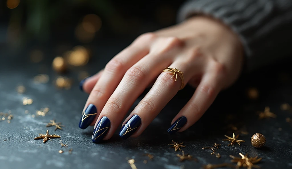 Navy & Gold Geometry