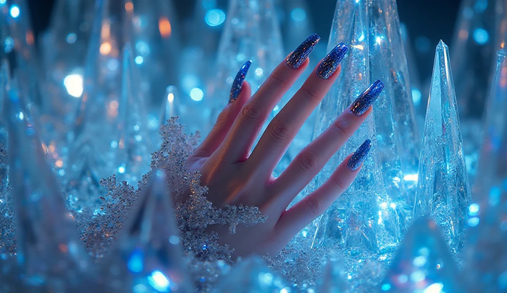  Navy Holographic Veil