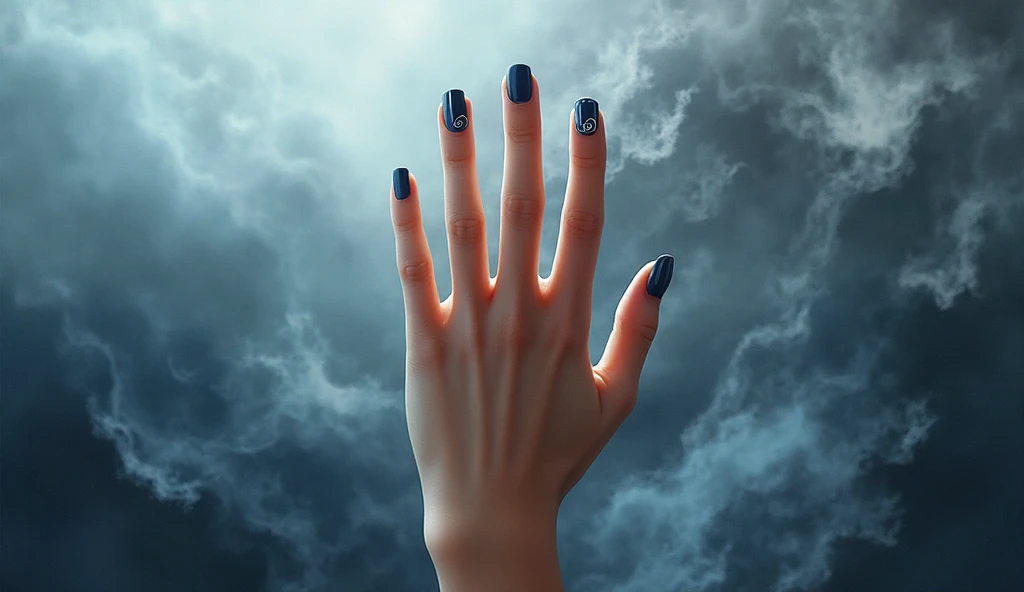 Navy Negative Space Swirl