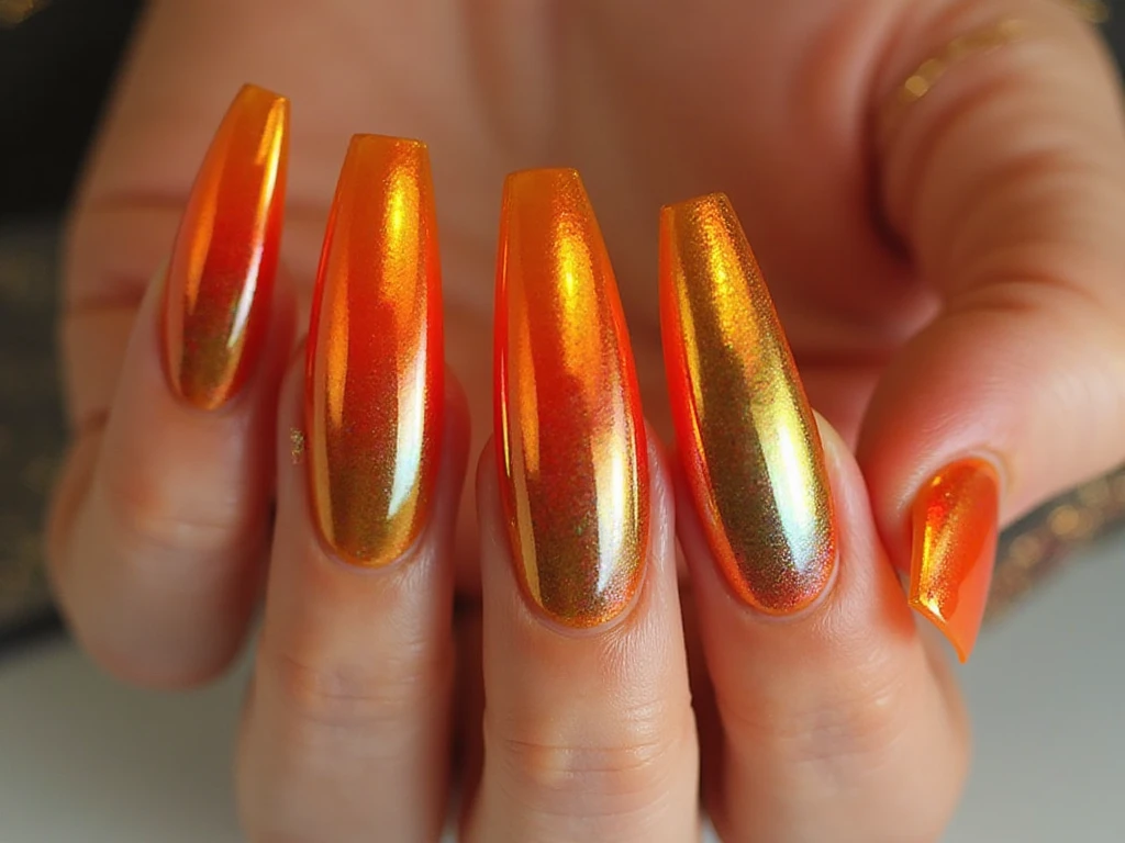 Shimmery Orange To Cream Ombre