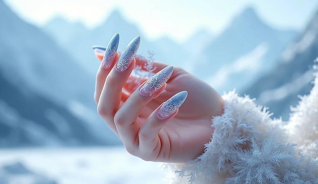 Ombre Frost Nails