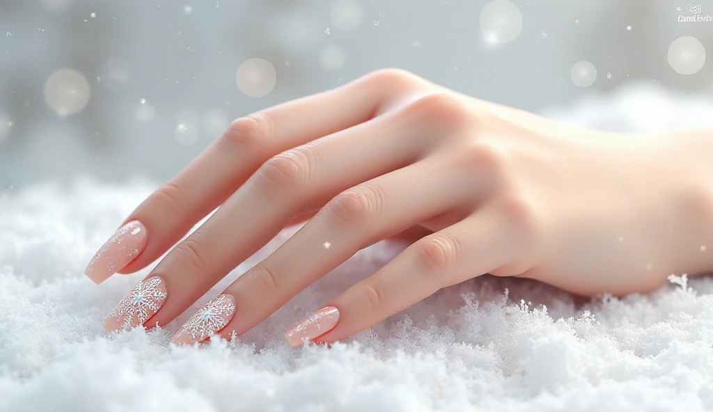 Snowflake Accent Nail