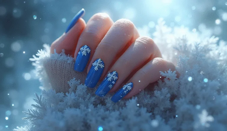 20 Snowflake and Frost Nail Art